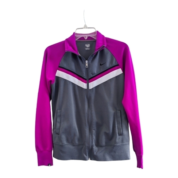 NIKE The Athletic Dept purple gray full zip track jacket Size large - Picture 1 of 6
